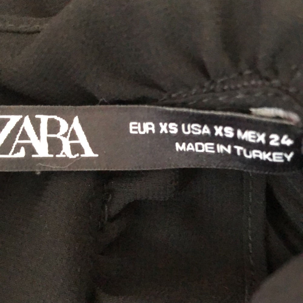 Zara- Black High Neck Pleated Top - Picture 7 of 7